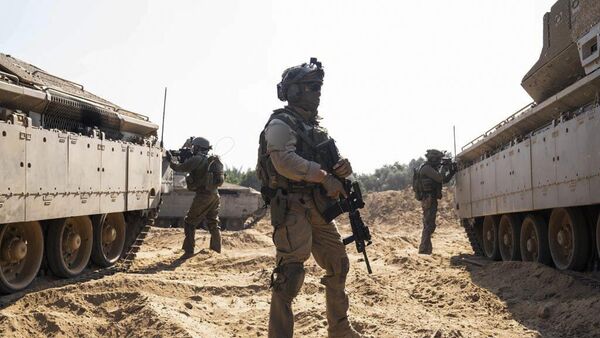 Израильские военные во наземной операции в секторе Газа - اسپوتنیک افغانستان  