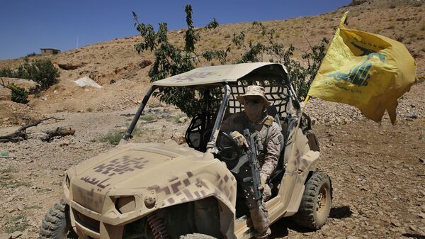 Боец движения Хезболла в районе ливанско-сирийской границы - اسپوتنیک افغانستان  