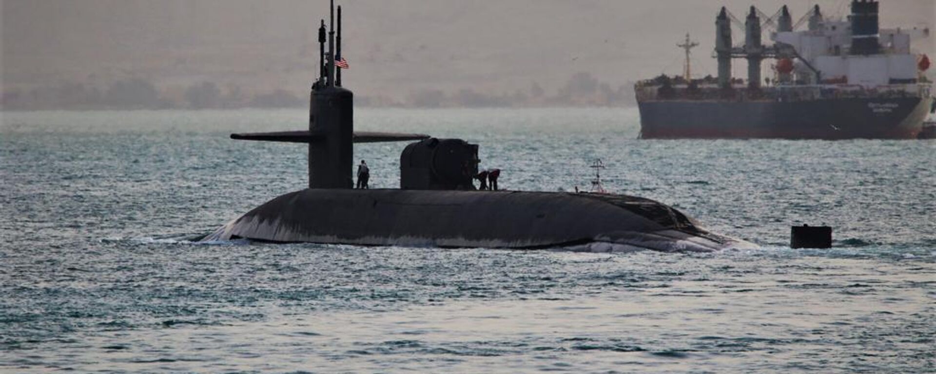 Американская подводная лодка USS Florida (SSGN 728) проходит через Суэцкий канал по пути в Красное море - اسپوتنیک افغانستان  , 1920, 04.12.2023