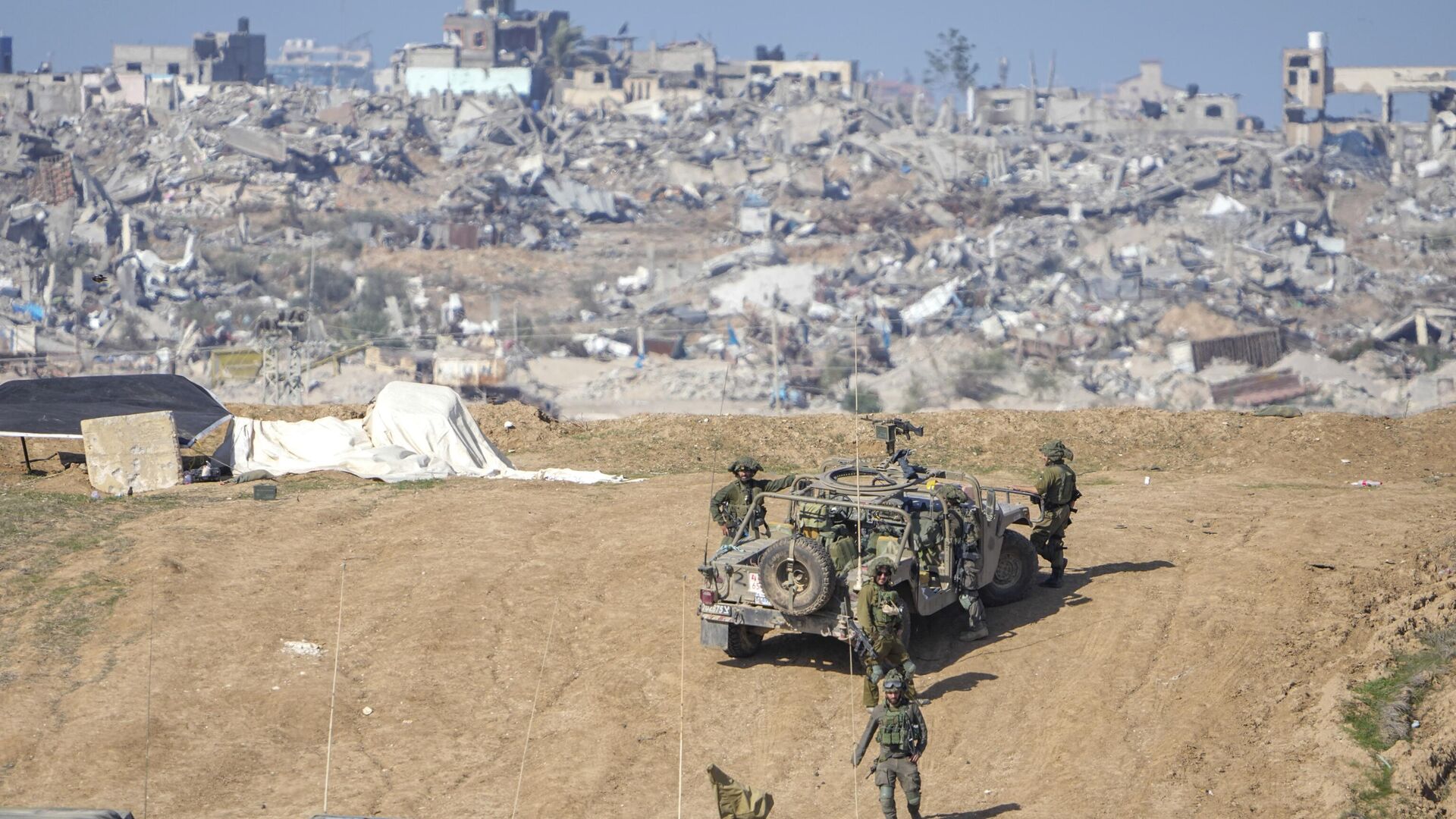 Израильские силы безопасности возле границы с сектором Газа  - اسپوتنیک افغانستان  , 1920, 21.01.2024