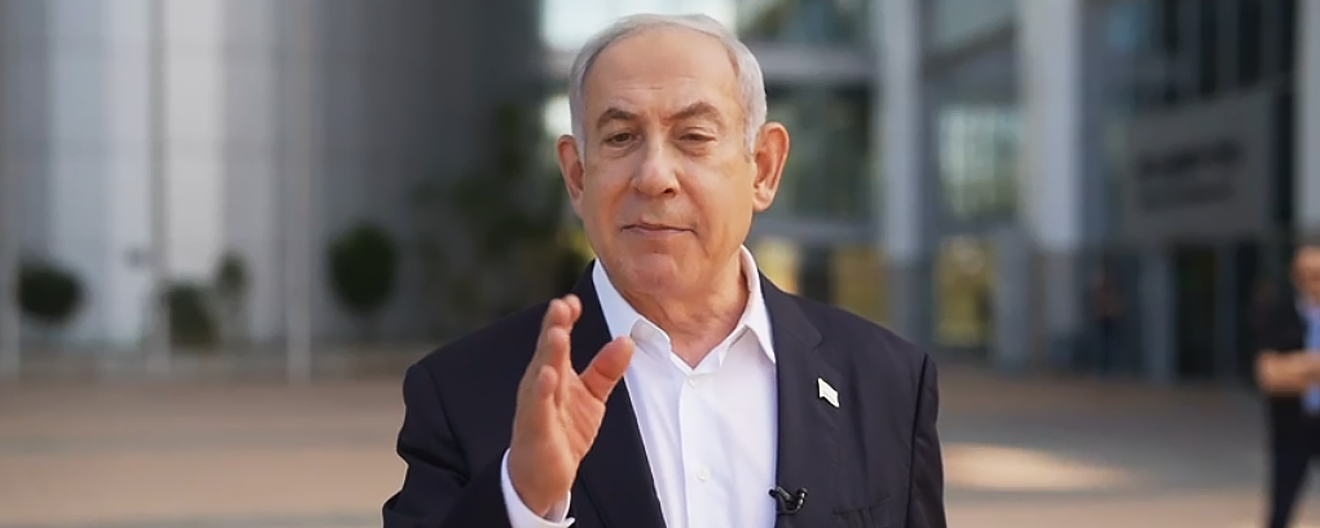 Выступление Биньямина Нетаньяху в связи с обстрелом Израиля 7 октября 2023 года. Скриншот видео - اسپوتنیک افغانستان  , 1920, 17.03.2024