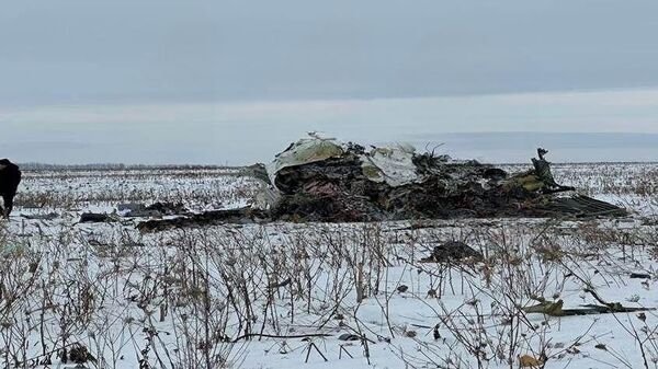 Место падения самолета Ил-76 в Белгородской области - اسپوتنیک افغانستان  