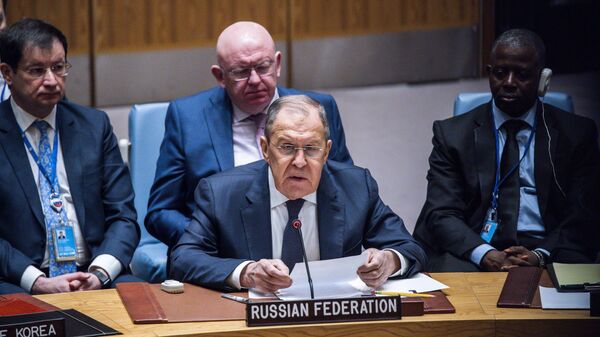 وزیر امور خارجه روسیه در کنفرانس مطبوعاتی در حاشیه نشست سازمان ملل در نیویورک - اسپوتنیک افغانستان  