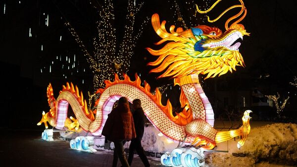 Праздничные украшения в рамках фестиваля Китайский Новый год в Москве - اسپوتنیک افغانستان  