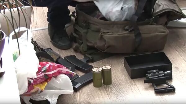 Изъятые боеприпасы у задержанных в Севастополе диверсантов  - اسپوتنیک افغانستان  