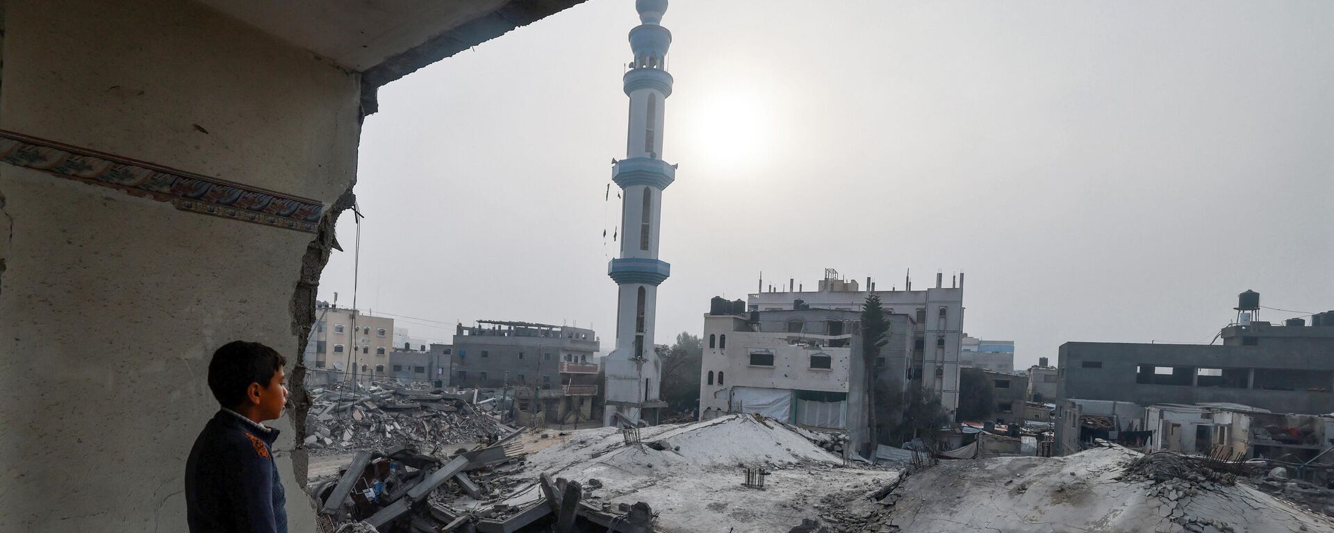 Мечеть Аль-Фарук, разрушенная израильской бомбардировкой в Рафахе на юге сектора Газа - اسپوتنیک افغانستان  , 1920, 16.03.2024