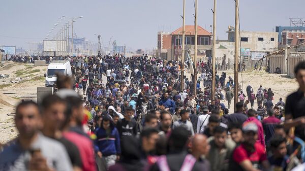 Палестинцы возвращаются на север сектора Газа - اسپوتنیک افغانستان  