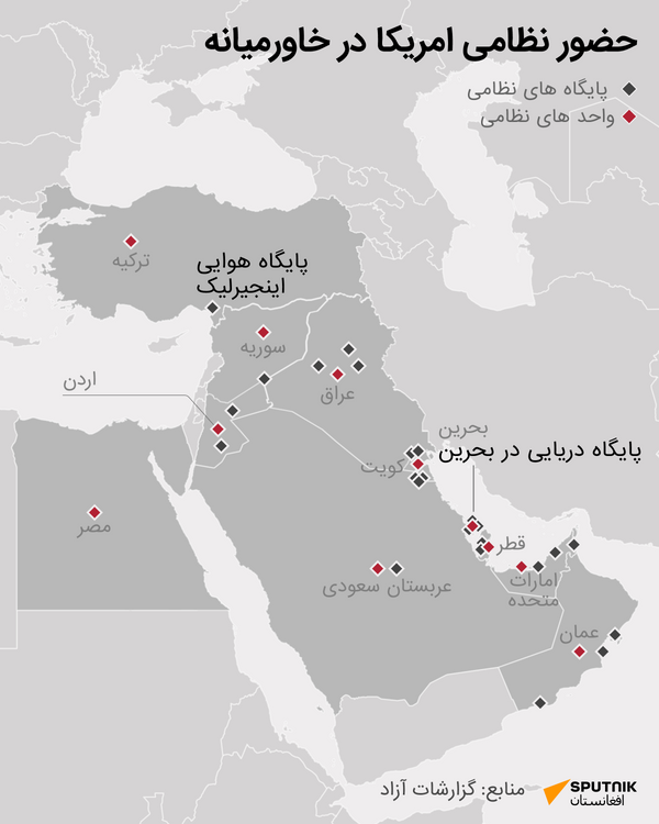 تقویت حضور نظامی آمریکا در خاورمیانه - اسپوتنیک افغانستان  