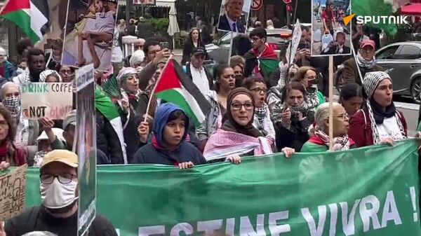 این نسل کشی تمام فلسطین است: راهپیمایی جدید در پاریس - اسپوتنیک افغانستان  