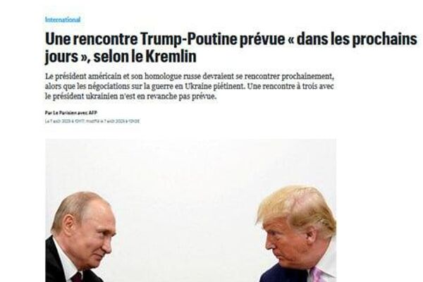 خبر ملاقات پوتین و ترامپ تیتر اول رسانه های جهانی - اسپوتنیک افغانستان  