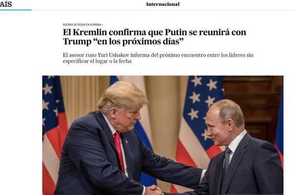 خبر ملاقات پوتین و ترامپ تیتر اول رسانه های جهانی - اسپوتنیک افغانستان  