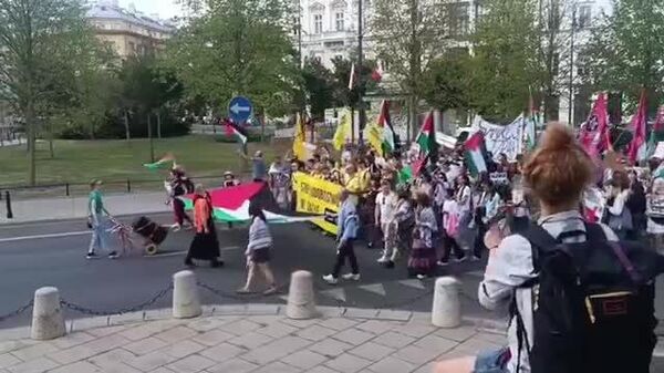 تظاهرات به حمایت از فلسطین در ورشو - اسپوتنیک افغانستان  
