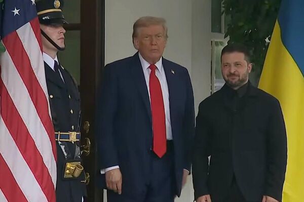 نخستین تصاویر از دیدار ترامپ و زلنسکی در کاخ سفید - اسپوتنیک افغانستان  