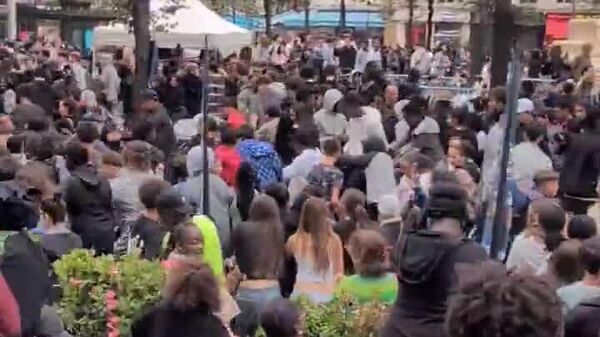 هجوم پاریسی‌ها به خاطر اهدای مرغ سرخ شده رایگان - اسپوتنیک افغانستان  