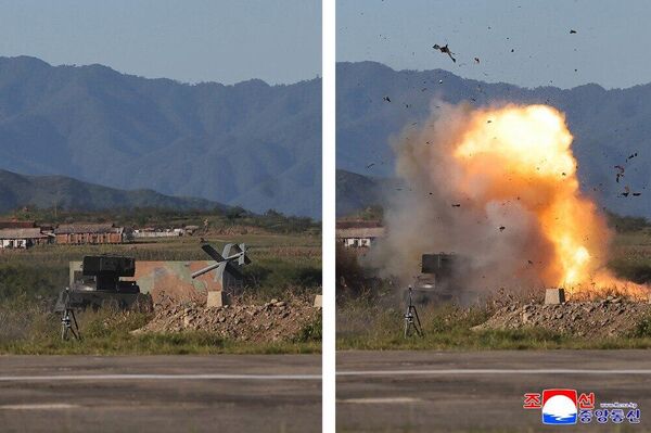 کیم جونگ اون بر آزمایش پهپادهای مجهز به هوش مصنوعی نظارت داشت - اسپوتنیک افغانستان  