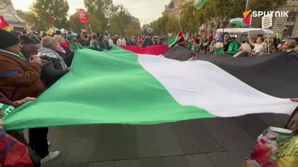 تجمع حامیان فلسطین در پاریس - اسپوتنیک افغانستان  
