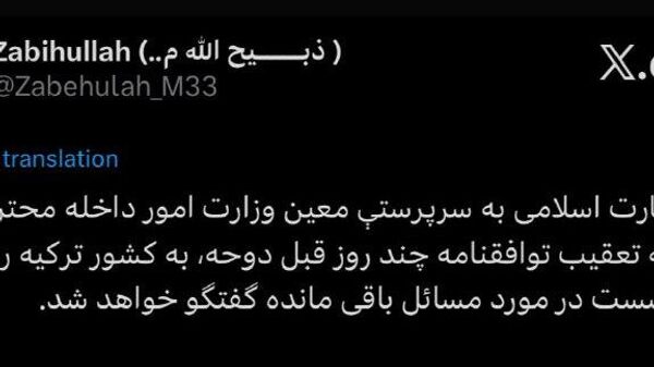 هئیت امارت اسلامی به سرپرستې معین وزارت امور داخله حاجی نجیب، به تعقیب توافقنامه چند روز قبل دوحه، به کشور ترکیه روان شد - اسپوتنیک افغانستان  