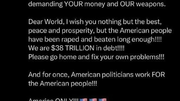 نماینده کنگره امریکا از مردم اوکراین خواست به کشورشان برگردند و مشکلات‌شان را خودشان حل کنند - اسپوتنیک افغانستان  