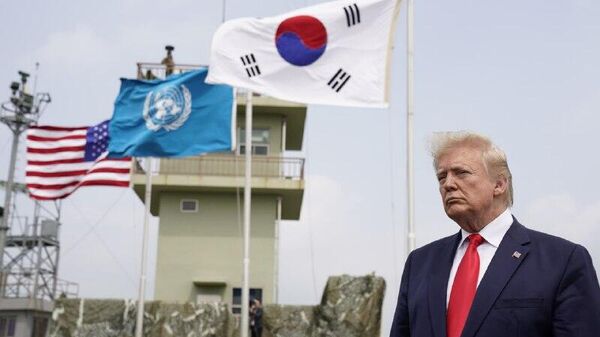 ⭕ترامپ اعلام کرد که این‌بار نتوانسته است زمان‌بندی دیدار با کیم جونگ اون را هماهنگ کند - اسپوتنیک افغانستان  