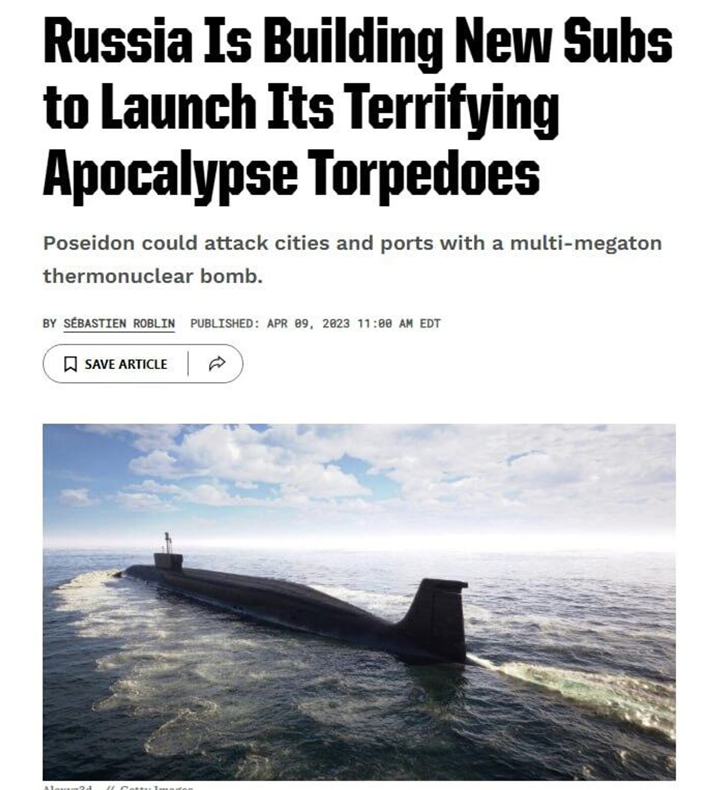 A screenshot from Popular Mechanics - اسپوتنیک افغانستان  