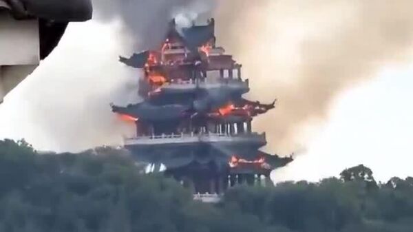 آتش‌سوزی در نیایشگاه یون‌چینگ چین - اسپوتنیک افغانستان  