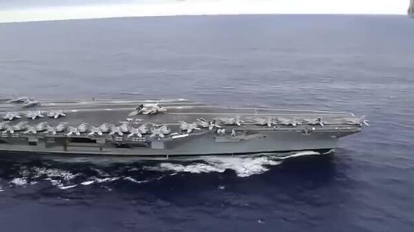 ناو هواپیمابر آمریکایی به رهبری یو اس اس جرالد آر فورد وارد دریای کارائیب شد - اسپوتنیک افغانستان  