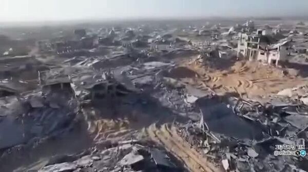 نوار دیداری از ویرانی گسترده در محله تل الهوی غزه - اسپوتنیک افغانستان  