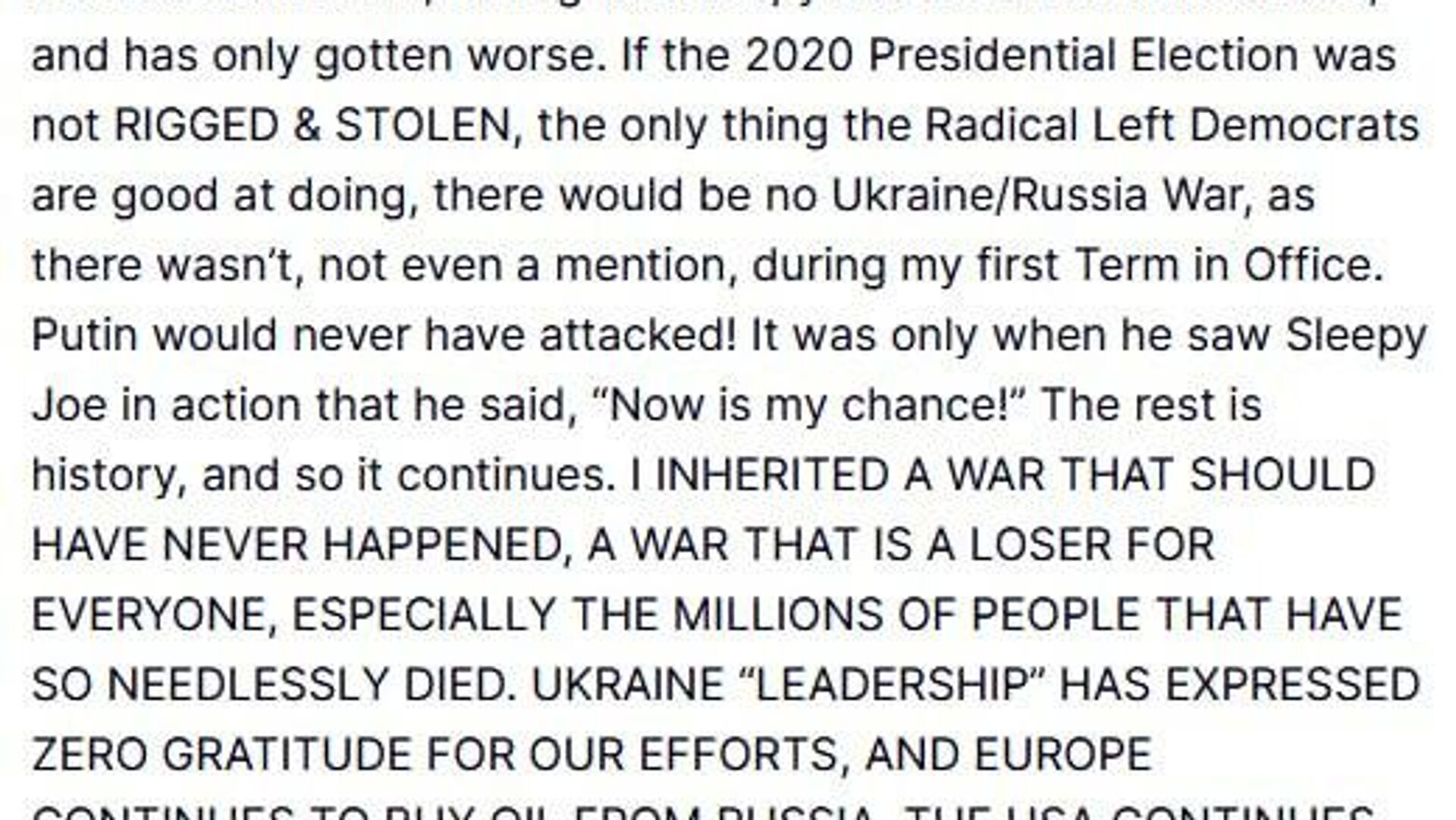 شکوه ترامپ از رهبری اواکران شکوه ترامپ از رهبری اواکران - اسپوتنیک افغانستان , 1920, 23.11.2025