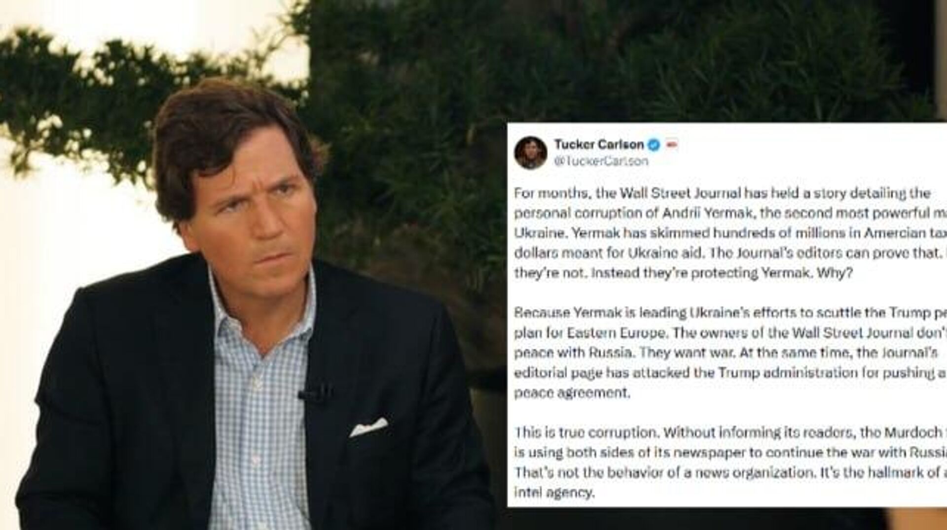 تاکر کارلسون دلیل حمایت روزنامهی آمریکایی از رئیس دفتر زلنسکی را فاش کرد تاکر کارلسون دلیل حمایت روزنامهی آمریکایی از رئیس دفتر زلنسکی را فاش کرد - اسپوتنیک افغانستان , 1920, 24.11.2025