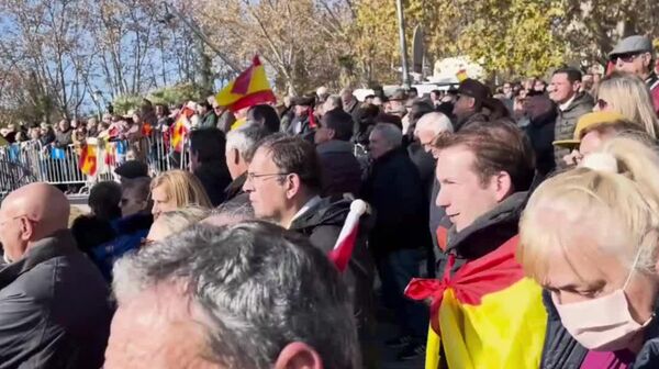 هزاران نفر در مادرید علیه دولت اسپانیا تظاهرات کردند - اسپوتنیک افغانستان  