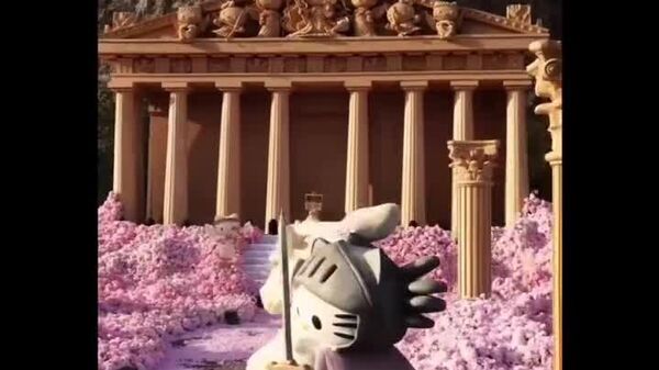 یک مرد چینی معبدی با تم هلو کیتی برای خواستگاری ساخت - اسپوتنیک افغانستان  