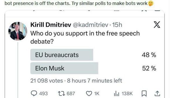 نماینده پوتین: آیا اتحادیه اروپای وحشت‌زده آزادی بیان را در ایکس خفه می‌کند؟ - اسپوتنیک افغانستان  