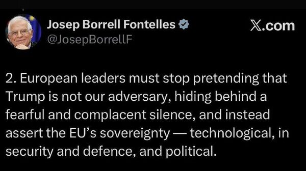 هشدار بورل به اروپا: ترامپ رقیب است، نه متحد - اسپوتنیک افغانستان  