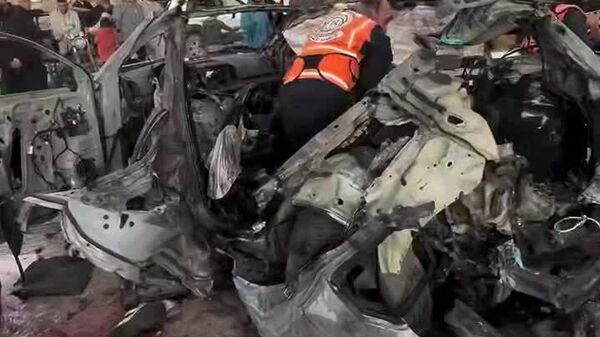 هواپیمای اسرائیل خودروی را در تقاطع نبولسی در غرب شهر غزه بمباران کرد - اسپوتنیک افغانستان  