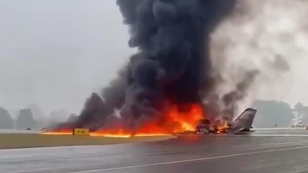 سقوط یک هواپیمای شخصی در فرودگاه استیتسویل در آمریکا - اسپوتنیک افغانستان  