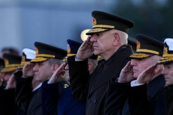 مراسم یادبود نظامی در انقره برای کشته‌شدگان رویداد هوایی نظامیان لیبیایی در ترکیه - اسپوتنیک افغانستان  