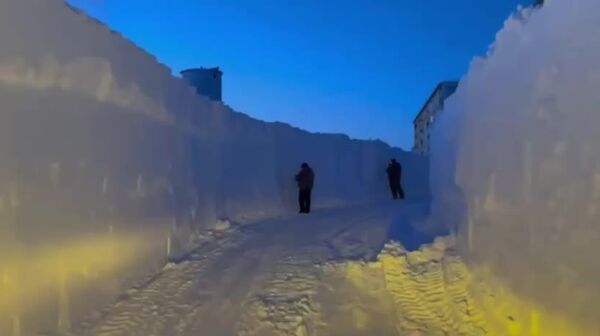 راه‌های روستای یاکوتسک به بلندای دو متر در برف فرو رفته‌اند - اسپوتنیک افغانستان  