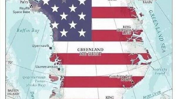 دنمارک پس از انتشار نقشه ی گرینلند با رنگ پرچم آمریکا از ایالات متحده خواست تا به تمامیت قلمرو آن احترام بگذارد - اسپوتنیک افغانستان  