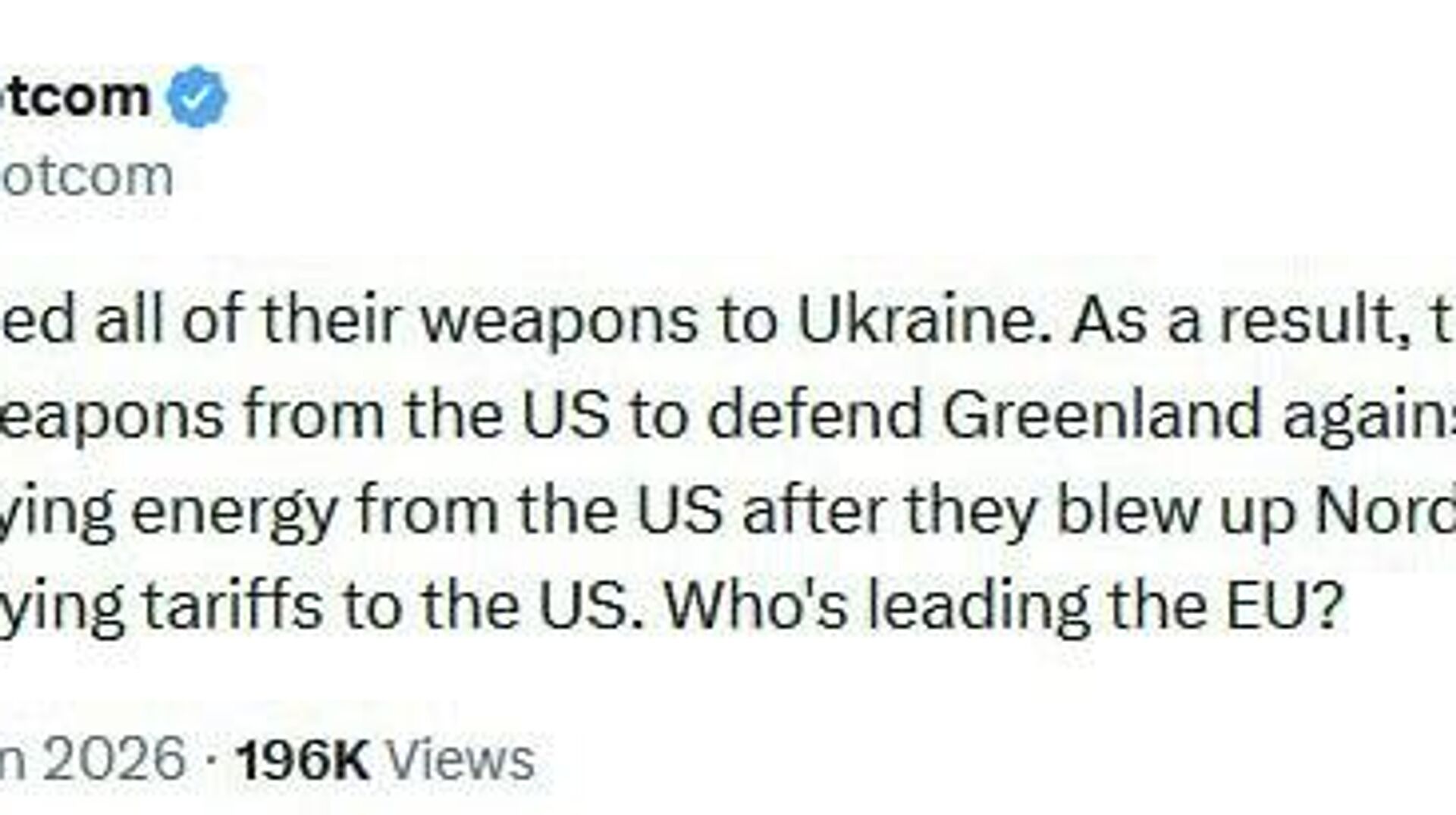 تاجر و فعال سیاسی آلمانی: اتحادیه اروپا خود را در دام وابستگی کامل به ایالات متحده گرفتار کرد تاجر و فعال سیاسی آلمانی: اتحادیه اروپا خود را در دام وابستگی کامل به ایالات متحده گرفتار کرد - اسپوتنیک افغانستان , 1920, 18.01.2026