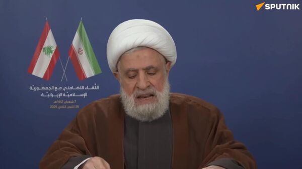 تجمع همبستگی در حومه جنوبی بیروت در حمایت از ایران و رد تهدیدات آمریکا - اسپوتنیک افغانستان  