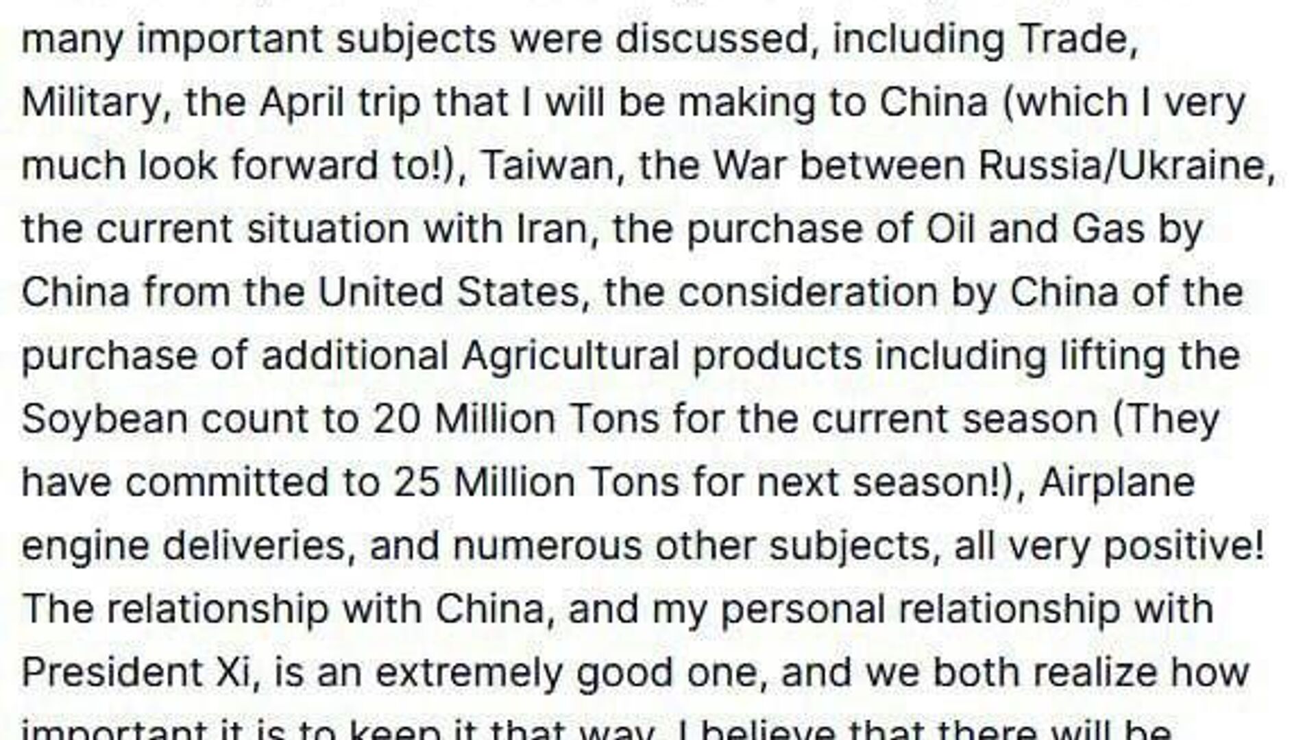 ترامپ: با رئیس جمهور چین درباره تجارت، مسائل دفاعی، اوکراین و سفرم به این کشور گفتگو کردم ترامپ: با رئیس جمهور چین درباره تجارت، مسائل دفاعی، اوکراین و سفرم به این کشور گفتگو کردم - اسپوتنیک افغانستان , 1920, 04.02.2026