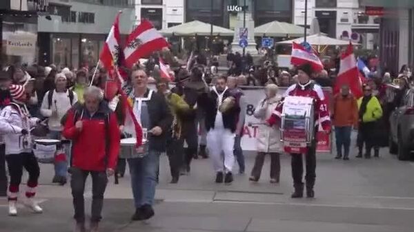 برگزاری اعتراضات در وین برگزار علیه نزدیکی ناتو و از دست دادن بی‌طرفی این‌کشور - اسپوتنیک افغانستان  