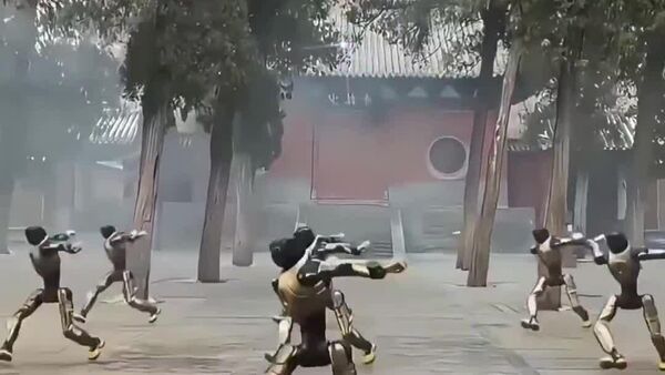 تمرین ربات‌ها همراه با راهبان در معبد شائولین - اسپوتنیک افغانستان  