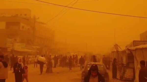 طوفان شدید گرد و خاک بخش غزه را فرا گرفت - اسپوتنیک افغانستان  