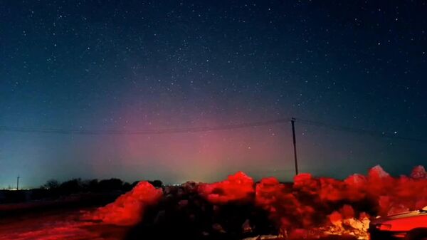 دیده شدن شفق قطبی در آسمان منطقه آمور روسیه - اسپوتنیک افغانستان  