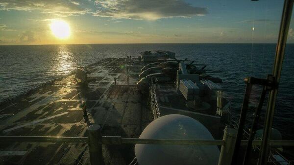 جا به جایی تفنگداران دریایی امریکا در خاورمیانه؛ ناو تهاجم «تریپولی» وارد منطقه شد - اسپوتنیک افغانستان  