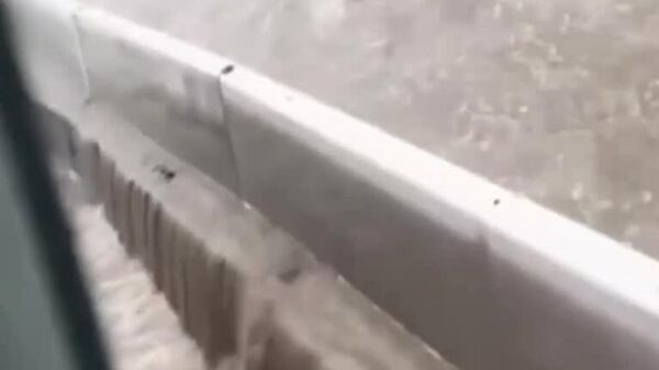 خیابان‌های شهر ولگوگراد روسیه به دلیل بارش شدید باران دچار آبگرفتگی شده‌اند - اسپوتنیک افغانستان  