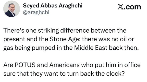 واکنش کنایه‌آمیز عراقچی به ترامپ: تفاوت عصر حجر با امروز، نفت خاورمیانه است - اسپوتنیک افغانستان  