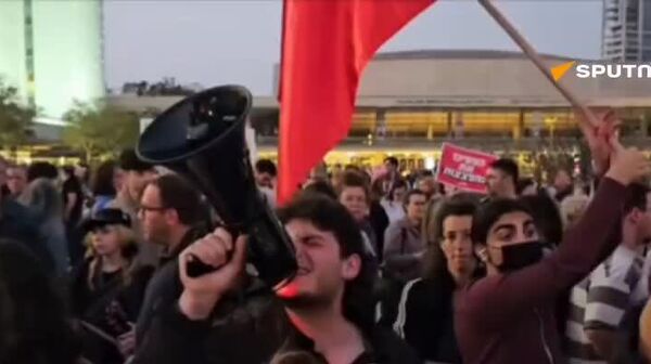 راهپیمایی ضدجنگ در مرکز تل‌آویو با شعار تحریم جنگ افزاری اسرائیل - اسپوتنیک افغانستان  