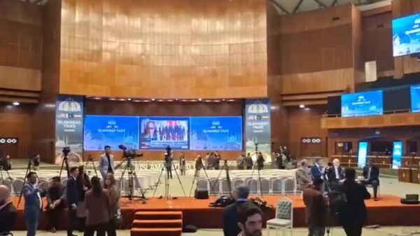 محل استقرار خبرنگاران که برای پوشش رسانه‌ای مذاکرات در اسلام‌آباد حضور دارند - اسپوتنیک افغانستان  